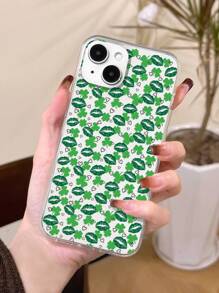 1 Miếng iPhone Tương thích Trong suốt Ốp lưng & bao da điện thoại Với Tim , Son môi Và Cỏ ba lá Mẫu - Nhiều màu - Xem 1