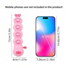 可愛上發條毛毛蟲玩具，彈簧上的卡通蟲子拖尾爬行和奔跑，幼兒教育玩具，黃色學校、學生、文具、學用品 - 黃色 - 查看 3