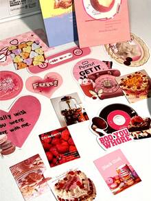 91入組diy手工藝材料包:背景紙、卡片、貼紙-復古、清新和藝術風格,適用於剪貼、寫日記、裝飾等 - 黃色 - 查看 11