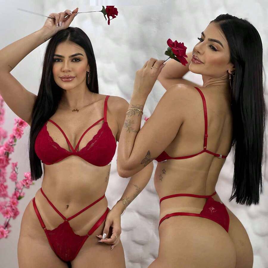 Women Bra & Panty Sets - 紅色 - 查看 1