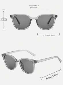 经典装饰旅行风格男士时尚眼镜，适合夏季海滩度假、户外、旅行，适合返校时尚学院风 - 灰色 - 查看 4