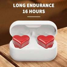 Audífonos Bluetooth en forma de corazón - Rosa - Ver 2