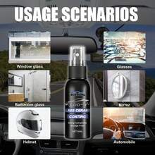 1pc 50ml/30ml Car Windshield Water Repellent Window Rearview Mirror Cleaning Defogging Defogging Water Repellent Rainproof Agent Removal Water - Black - View 10