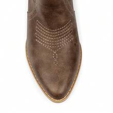 Zzheels Women Mid-Calf Cowboy Boots Pointy Toe Boots Embroidered Western Cowgirl Boots Chunky Heels - 棕色 - 查看 4