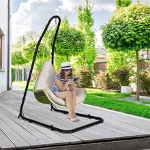 Hanging Chair Frame, Height-Adjustable, Hanging Chair Frame Hanging Chair Stand Hanging Chair Stand Hanging Chair Frame, Made Of Iron, 135 X 115 X 200 Cm, Black - Black - View 4