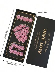 32Pcs I LOVE U Flora Scented Bath Soap Rose Flower Petals, Plant Essential Oil Rose Soap Set Guest Soap Shaped Petals Best Gifts Ideas For Her Women Teens Girls Mom, Anniversary/Birthday/Wedding/Valentine'S Day/Mother'S Day Gift - Dark Pink - 查看 6