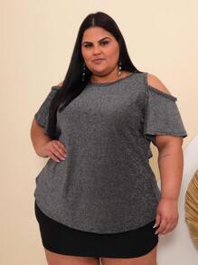 Plus Size Blouses - 銀色 - 查看 4