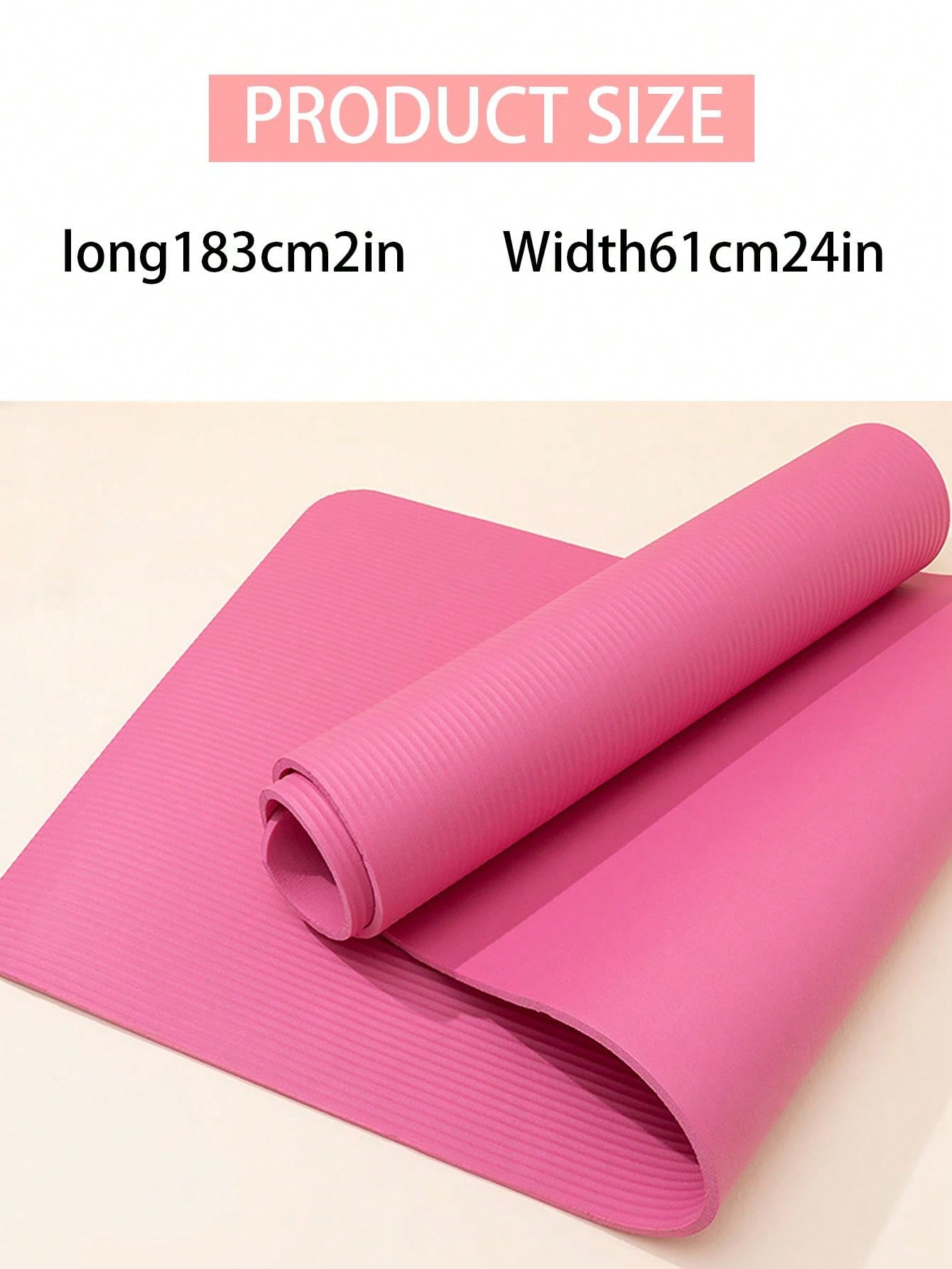 1pc Extra Long Yoga Mat With Thickened & Widened AntiSlip Surface
