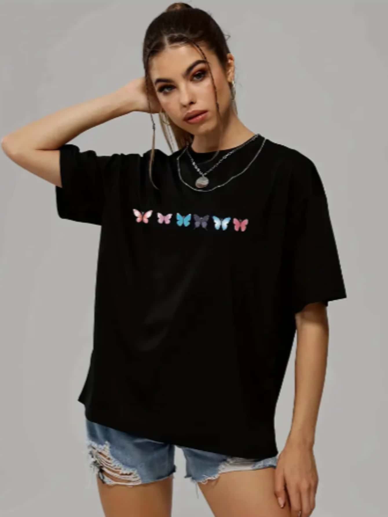 Women T-Shirts - màu đen - Xem 1