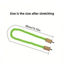 1入堅固的鳥繩玩具,非常適合進行鸚鵡、鸚鵡、金絲雀、小鳥等訓練和遊戲 - 綠色 - 查看 5