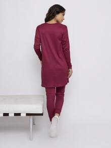 Women Dresses - Màu Đỏ Sâu - Xem 3