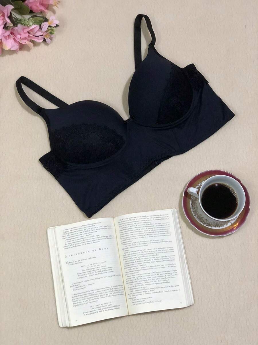 Plus Size Bras & Bralettes - 黑色 - 查看 1