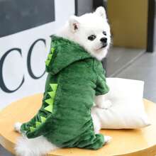 Disfraz De Dinosaurio Para mascota Gato O Perro Sudadera 2pk diseño de dinosaurio de mascota felpa - Verde Oscuro - Ver 7
