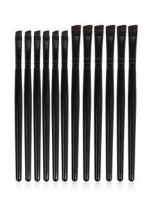 MAANGE 12pcs Professional Eyebrow Makeup Brush Set(6pcs Big Size&6pcs Small Size),Makeup Tools With Soft Fiber For Easy Carrying,Brush For Travel - 黑色 - 查看 9