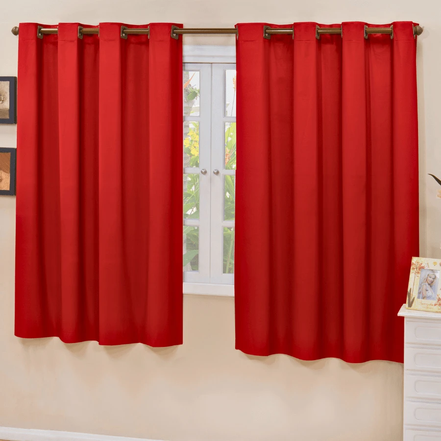 Curtains - Red - View 1