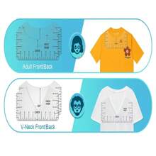 4pcs T-Shirt Alignment Tool, T-Shirt Ruler PVC, T-Shirt Ruler Guide Alignment Tool, Used For Aligning Designs In The Center With Heat Transfer Printing, Hand Sewing Supplies Accessories Tool - Clear - View 5