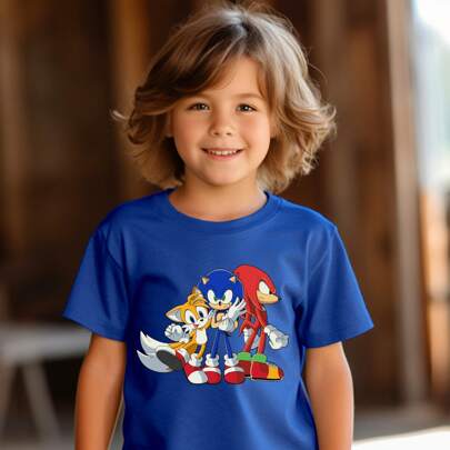 Camiseta Infantil Sonic Super Stars