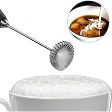 Espumador eléctrico de leche para bebidas, espumador de café chico - Plateado - Ver 2