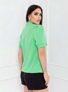 Women Tops - 綠色 - 查看 4