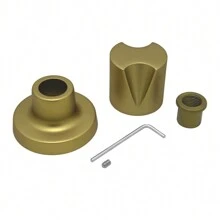 Acabamento para Registro Banheiro Padrão Deca 16 estrias 1/2", 3/4" e 1 de Pressão e Gaveta Metal luxo - Dourado - Visão 7