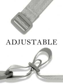 1pc Baby Grey 5-Point Harness With Adjustable Length Gray Shoulder & Crotch Pad, Can Also Be Used As 3-Point Harness, Perforated Connection Style For Strollers, Highchair, Etc. - Beige - View 8