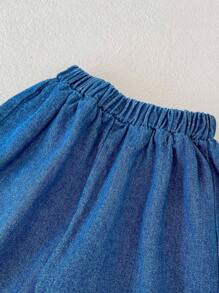 Baby Jeans Pants, Cute Unisex Infant Denim Trousers, Versatile Casual Long Pants, Fashion Carrot Pants, Suitable For Spring And Autumn - Blue - View 7