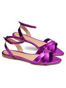 Women Flat Sandals - 玫瑰紅 - 查看 3