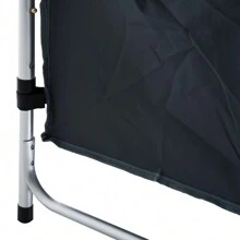 Outsunny 4ft Folding Picnic Table Portable Adjustable Camping Table Aluminum Outdoor Dining W/ Storage Underneath - White - View 9