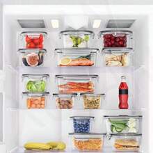 Juego De Contenedor De Almacenamiento Sellado Profesional 24 Piezas, Juego de recipientes para alimentos con tapas herméticas, sin BPA, apto para microondas, horno,congelador y lavavajillas