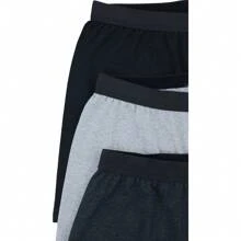 Men's Pack Of 3 Premium 100% Cotton Relaxed Fit Knit Boxer Shorts - 3 件裝 基本什錦 - 查看 3