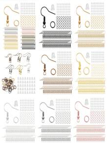100/300 件耳环钩套件，混合颜色开口跳环耳线，适用于 DIY 珠宝制作（颜色选项：金色、银色、白 K、玫瑰金、KC 金、枪黑色、古铜色、古铜色）略有色差