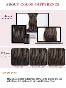 nimoki Claw Clip Long Wavy Ponytail Extension For Women 20 Inch Fluffy Synthetic Hairpiece Natural Soft Daily Use(Dark Brown) - Brown - View 5