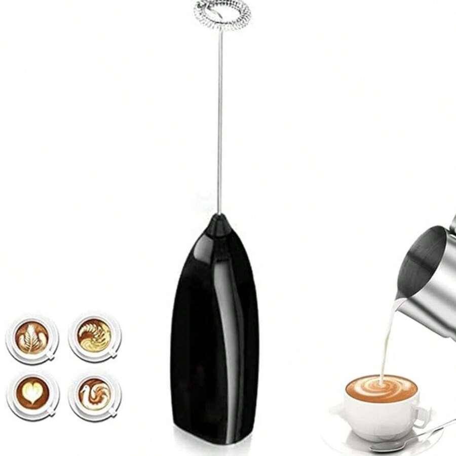 Espumador eléctrico de leche para bebidas, espumador de café chico - Plateado - Ver 1