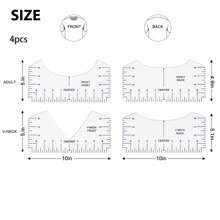 4pcs T-Shirt Alignment Tool, T-Shirt Ruler PVC, T-Shirt Ruler Guide Alignment Tool, Used For Aligning Designs In The Center With Heat Transfer Printing, Hand Sewing Supplies Accessories Tool - Clear - View 3