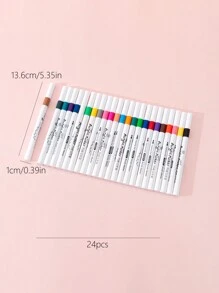24色丙烯標記筆,用於繪畫和繪畫,耐水自製手工藝術用品,適用於兒童和學生,適用於辦公室和學習 - 彩色 - 查看 7