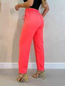 Women Pants - Coral Orange - View 4