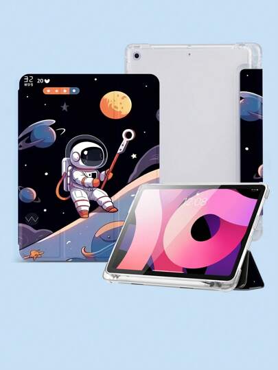 宇航員款保護殼適用於iPad新款Air4/5 10.9英寸，適用於華為Matepad 11 / Tab / 小米5，帶筆套，支援自動開關蓋，保護機
