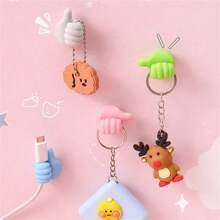 10 Piezas/cubierta De Gancho De Goma En Forma De Mano De Pareja - ¡los Objetos Decorativos Perfectos Para La Organización De Cables Y Cables De Alimentación! (color Aleatorio) - Color aleatorio - Ver 6