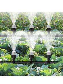 Sistema de irrigação automática de resfriamento por névoa Sistema de irrigação por gotejamento Kit de mangueira de irrigação automática para plantas de jardim - Preto - Visão 4