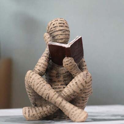 1pc Resin Little Reader Figurine Home Decor Ornament Best