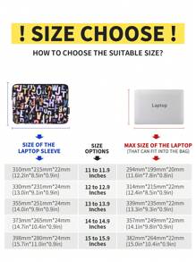 canvas artisan Túi đựng máy tính xách tay bằng vải đồ họa 1 cái - Nhiều màu - Xem 3