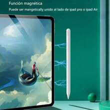 Lápiz táctil para tableta, lápiz óptico, lápiz Capacitivo de Alta Sensibilidad y Precisión, Adecuado para iPad, Tabletas Android y Pantallas Digitales, Blanco, Carga Rápida, Magnético Para un Tacto Estable,Compatible con lápiz óptico universal Sin Demora - Blanco - Ver 3