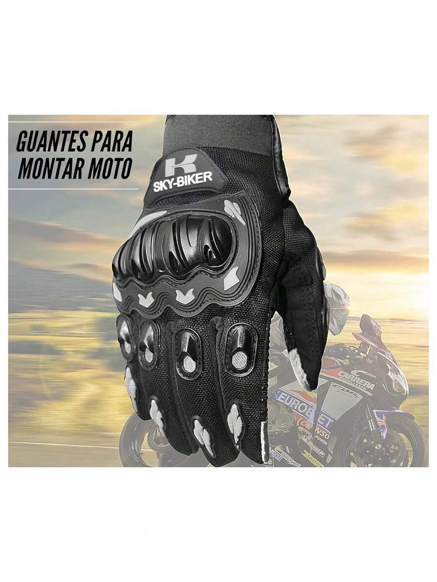 Motorcycle Gloves; Anti-Slip And Sensory Protection For Any Activity. - Grey - View 1