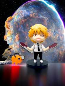 Figuras de Chainsawman, Set de Figuras de Acción ChainsawMan, Figuras de Anime Chainsawman Pochita - 2 Pzs - Ver 6