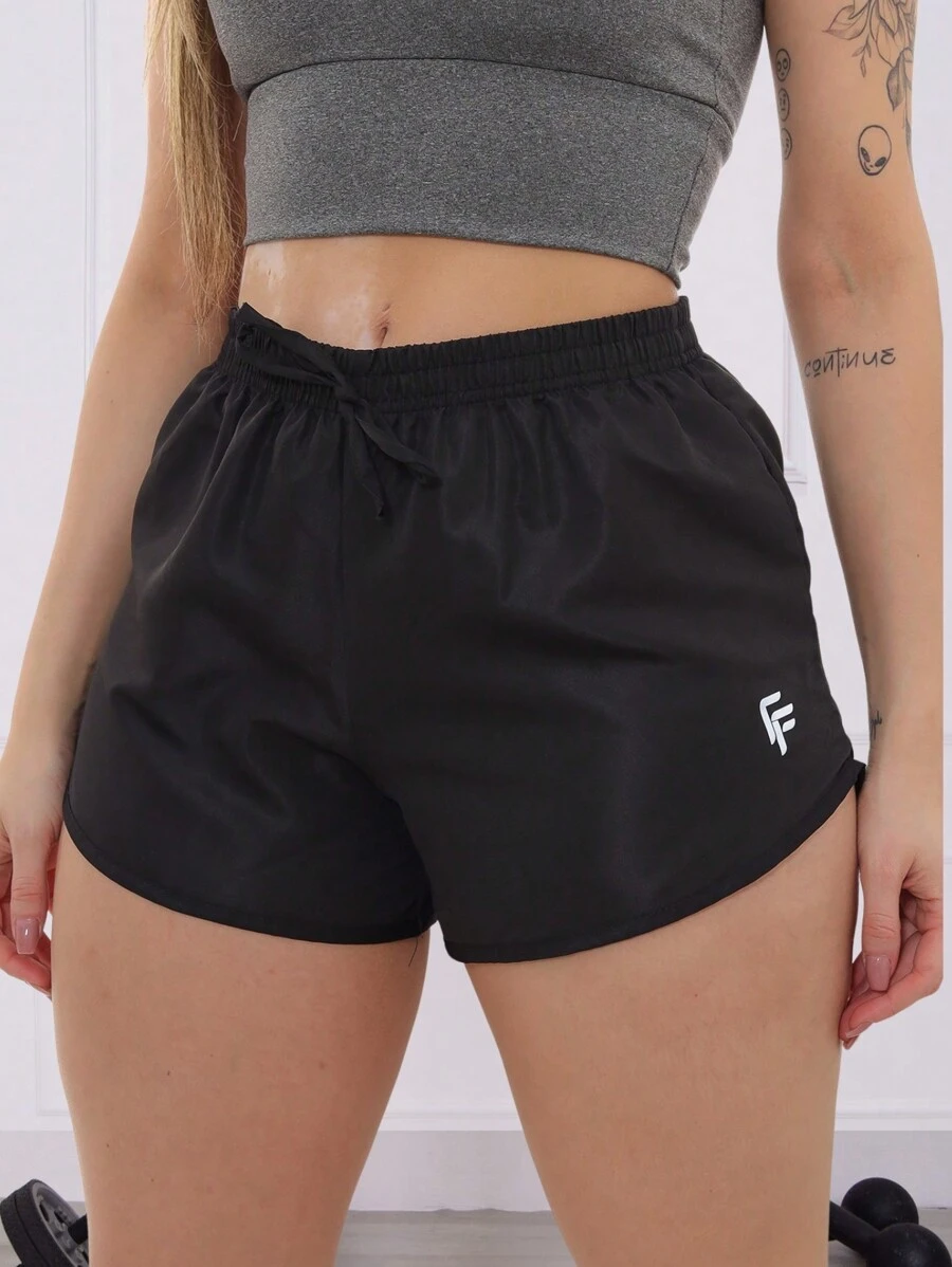 Women Sports Shorts - Black - View 1
