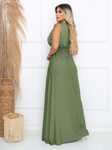 Women Dresses - Army Green - View 4