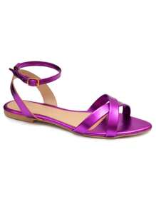 Women Flat Sandals - 玫瑰紅 - 查看 5