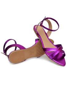 Women Flat Sandals - 玫瑰紅 - 查看 4