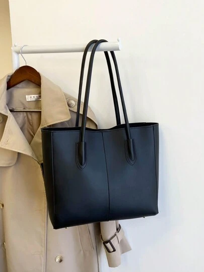 纯色轻奢 PU 皮革新款时尚手提包，设计独特，外观高端，简约风格女包书包，返校背包，大容量，轻便，便携，商务休闲，适合少女、女大学生、新秀和白领工作者，非常适合返校、大学、中学、高中、工作、商务、通勤