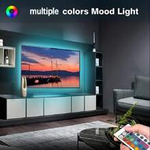 32-75吋電視專用led背景燈,16.4英尺usb接口,配備app、藍芽led燈條,rgb Led燈條,音樂同步,ip65防水,適用於臥室、電視機背景,遊戲室led燈條照明 - 彩色 - 查看 8